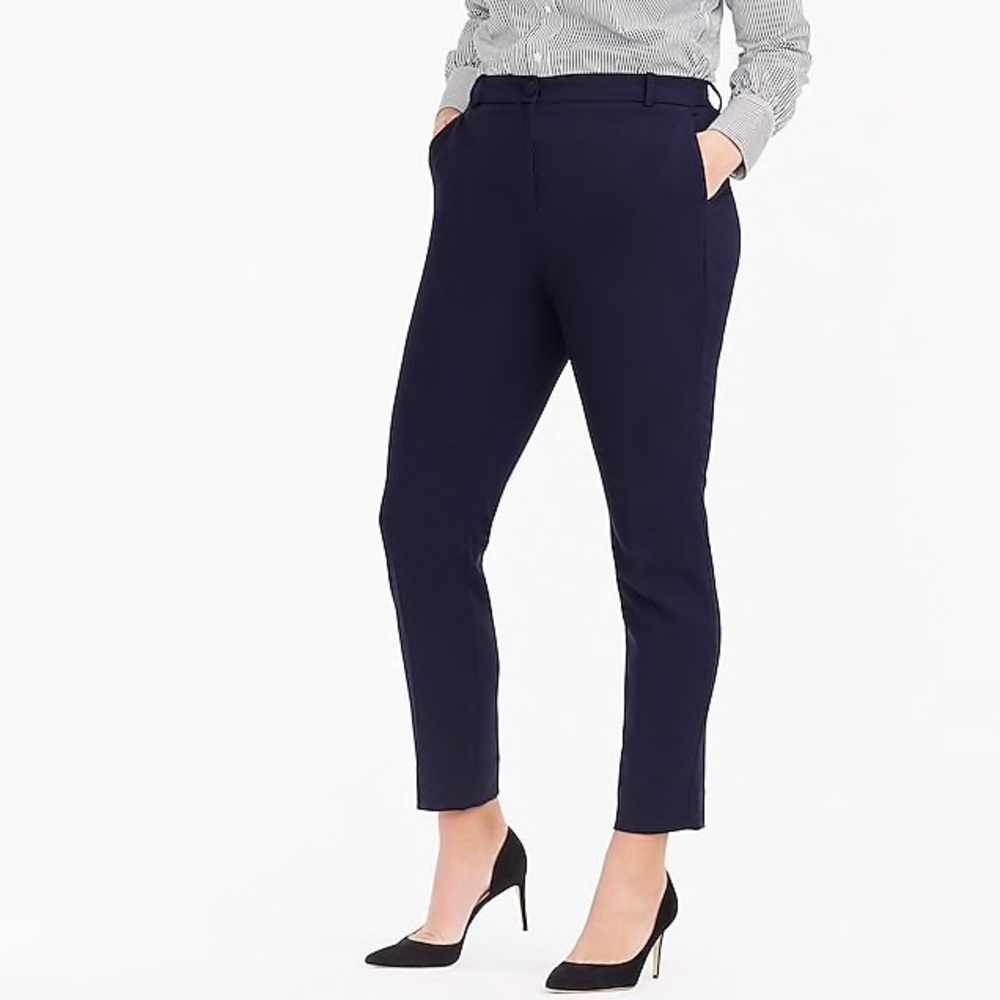 NWT J. Crew Hi Rise Cameron Pant in Navy